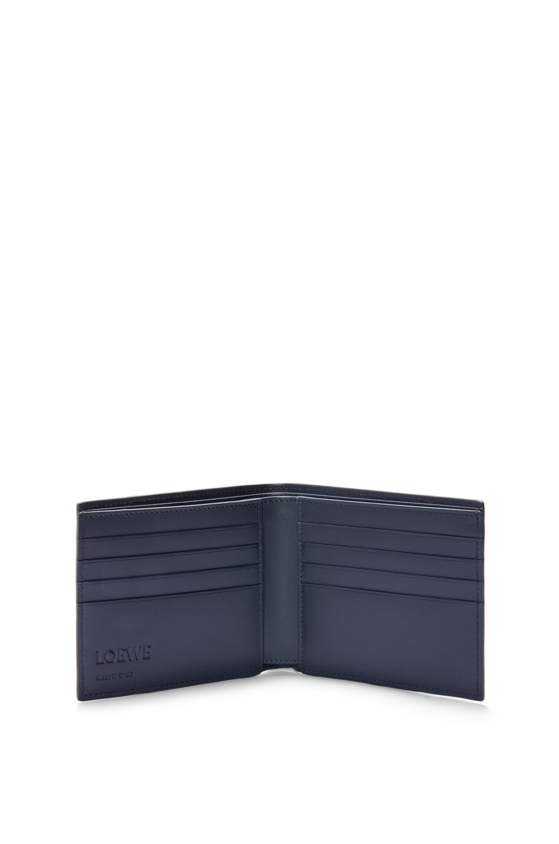 Puzzle bifold wallet in classic calfskin Sand Tropical Green LOEWE