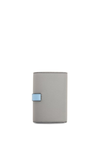 LOEWE Small vertical wallet in soft grained calfskin Pearl Grey/Dusty Blue plp_rd