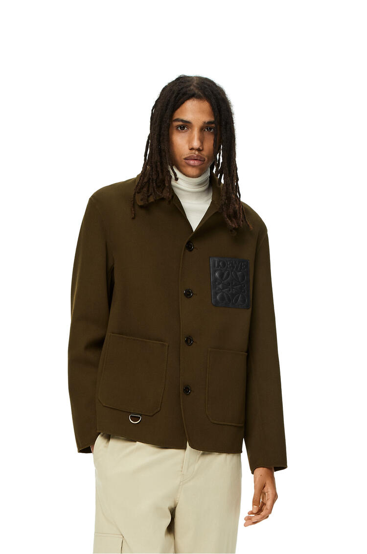 LOEWE Workwear jacket in wool Dark Olive Green
