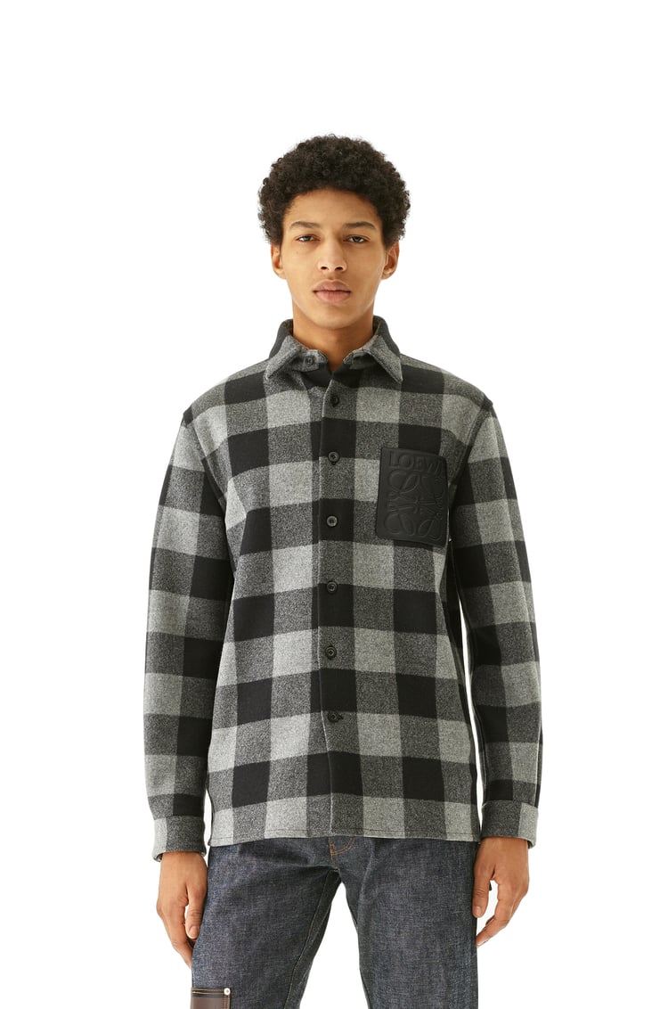 LOEWE CHECK OVERSHIRT Grey/Black