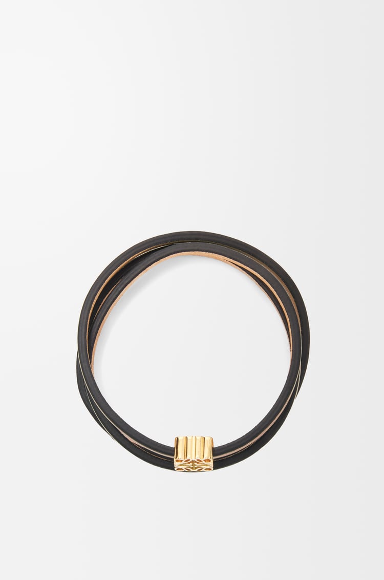 LOEWE Brazalete en piel de ternera Marrón Claro