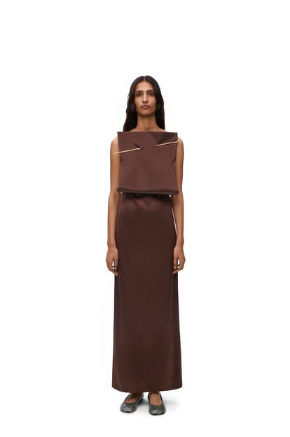 LOEWE Pin dress in silk Chocolate plp_rd