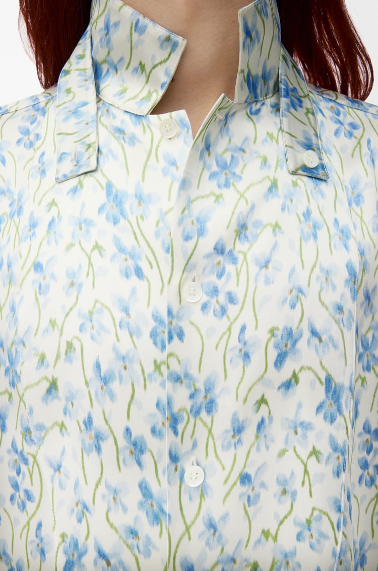 LOEWE Shirt in viscose White/Blue