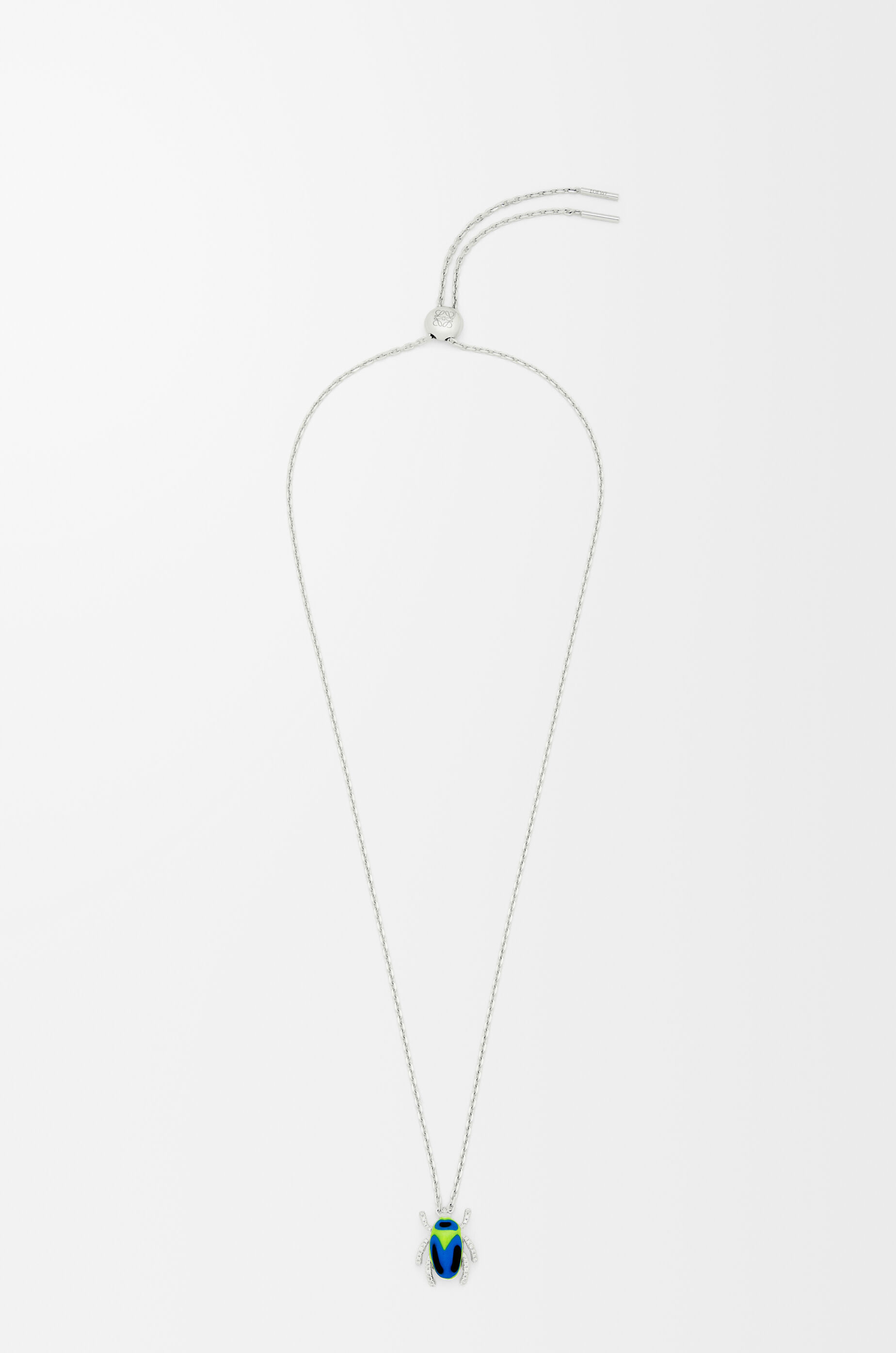 スカラベオ ネックレス（スターリングシルバー/エナメル/クリスタル