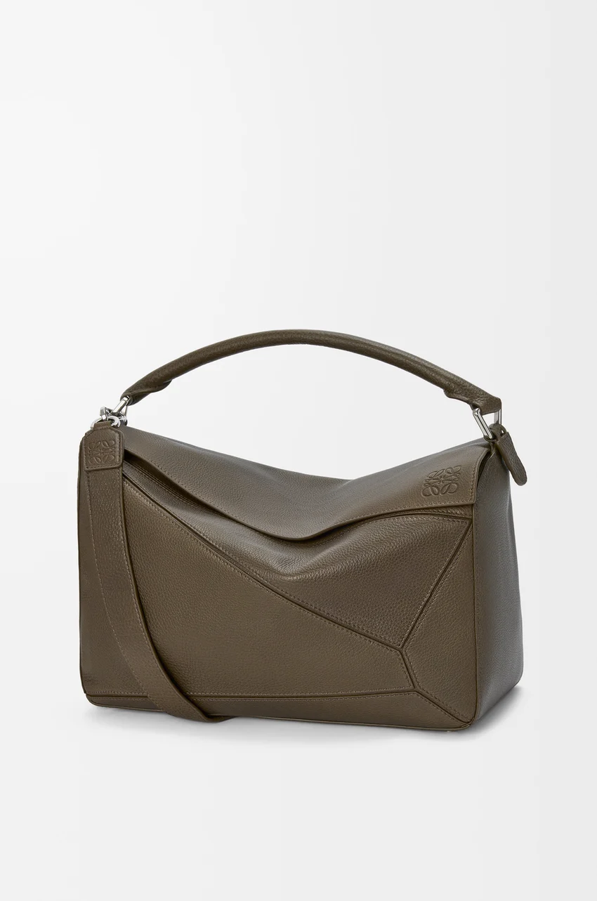 Large Puzzle bag in supple grained calfskin