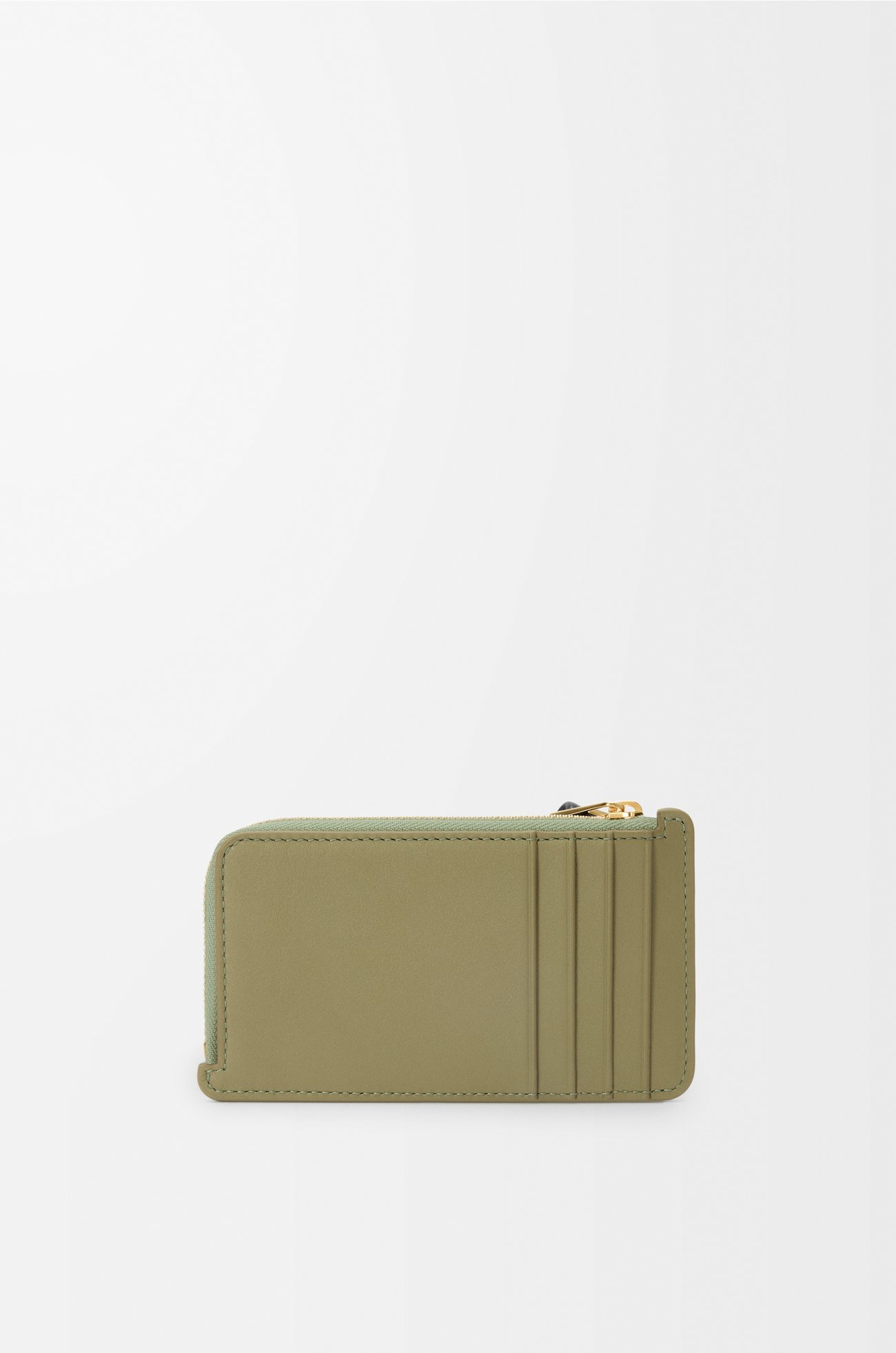 LOEWE Knot coin cardholder in shiny nappa calfskin Eucalyptus/Deep Navy