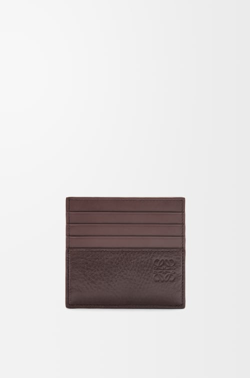 LOEWE 鹿皮開放式卡夾 牛血色