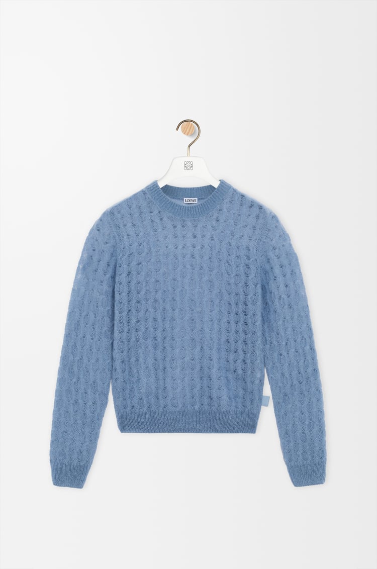 LOEWE Sweater in mohair and wool blend Light Blue