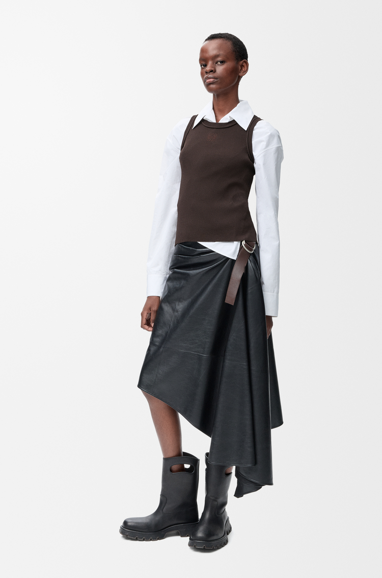 LOEWE Débardeur Anagram en viscose stretch Marron