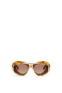 LOEWE Wing double frame sunglasses in acetate and metal Havana/Brown