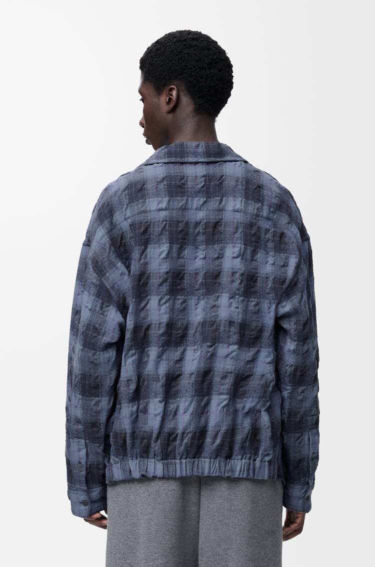 LOEWE Shirt in wool and cotton Navy Blue