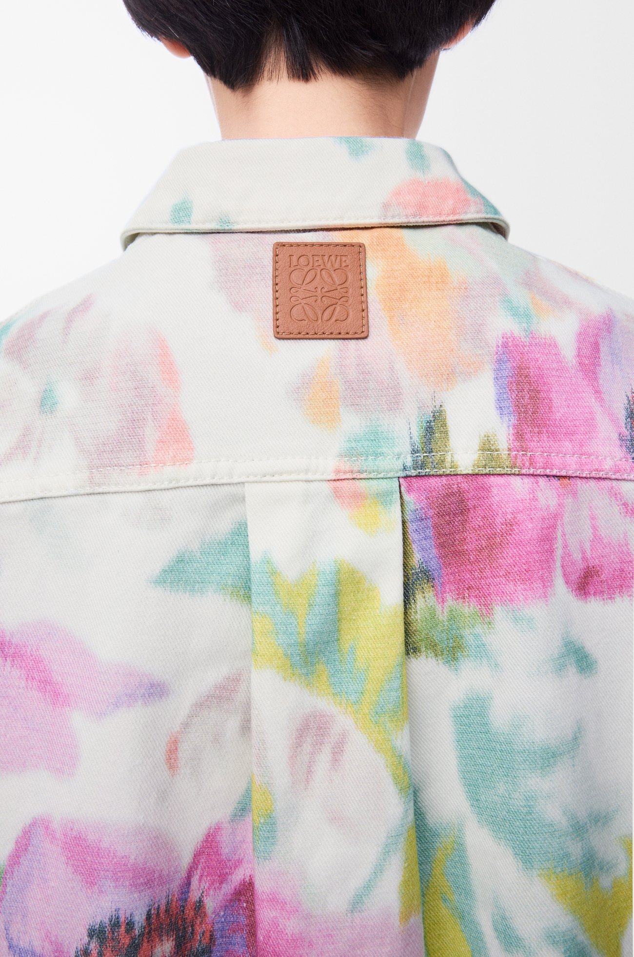 LOEWE Overshirt in denim White/Pink