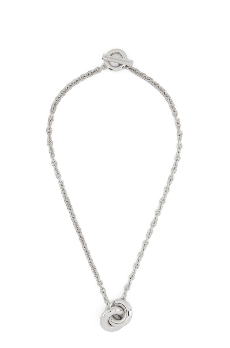 LOEWE Donut single link necklace in sterling silver Silver
