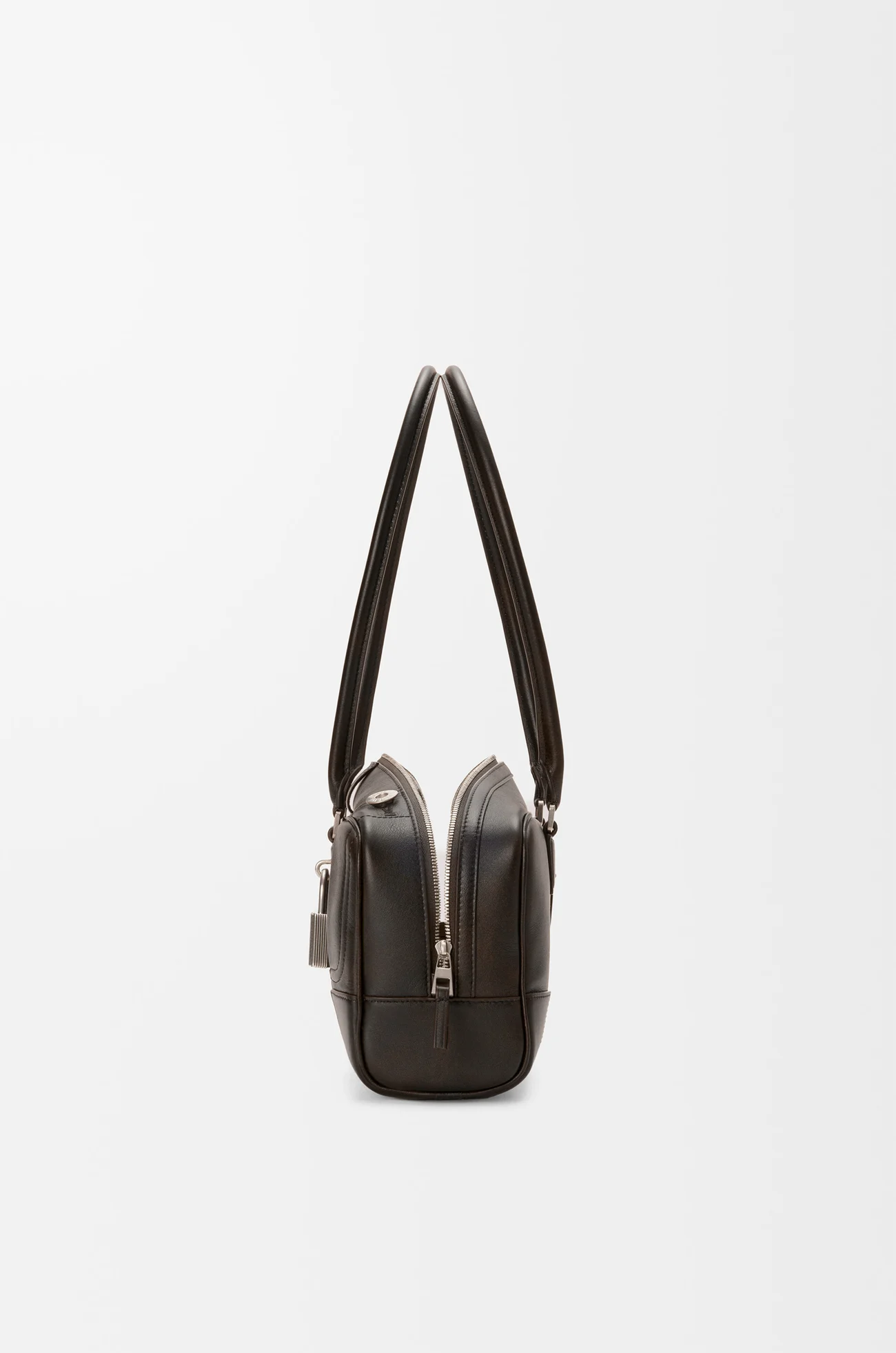 LOEWE Panta Amazona 31 cropped bag in shiny calfskin Vintage Brown