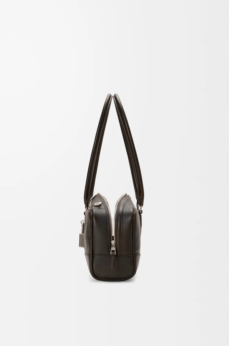 LOEWE Panta Amazona 31 cropped bag in shiny calfskin Vintage Brown