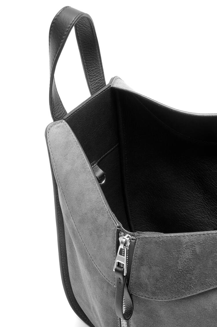 LOEWE Small Hammock bag in calfskin and suede Anthracite pdp_rd