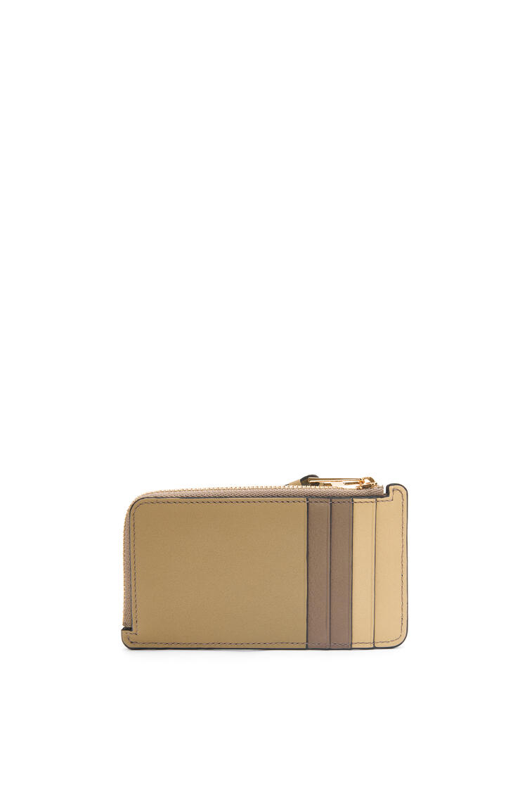 LOEWE Puzzle coin cardholder in classic calfskin Clay Green/Butter
