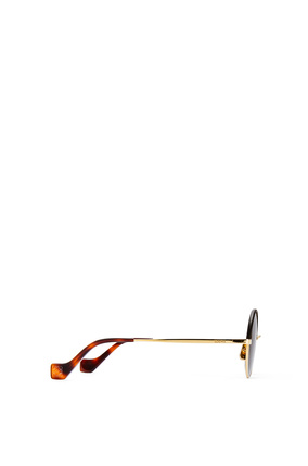 LOEWE Small round sunglasses in metal Solid Dark Brown plp_rd