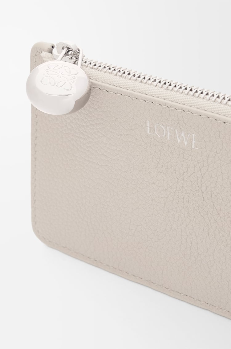 LOEWE Pebble coin cardholder in pebble grained calfskin Light Ghost