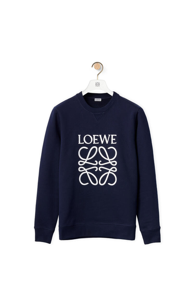 LOEWE Anagram sweatshirt in cotton Navy Blue