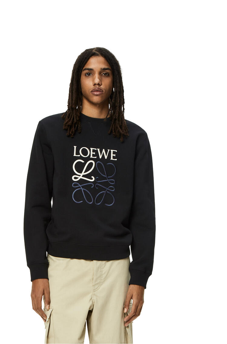 LOEWE Anagram sweatshirt in cotton Black pdp_rd