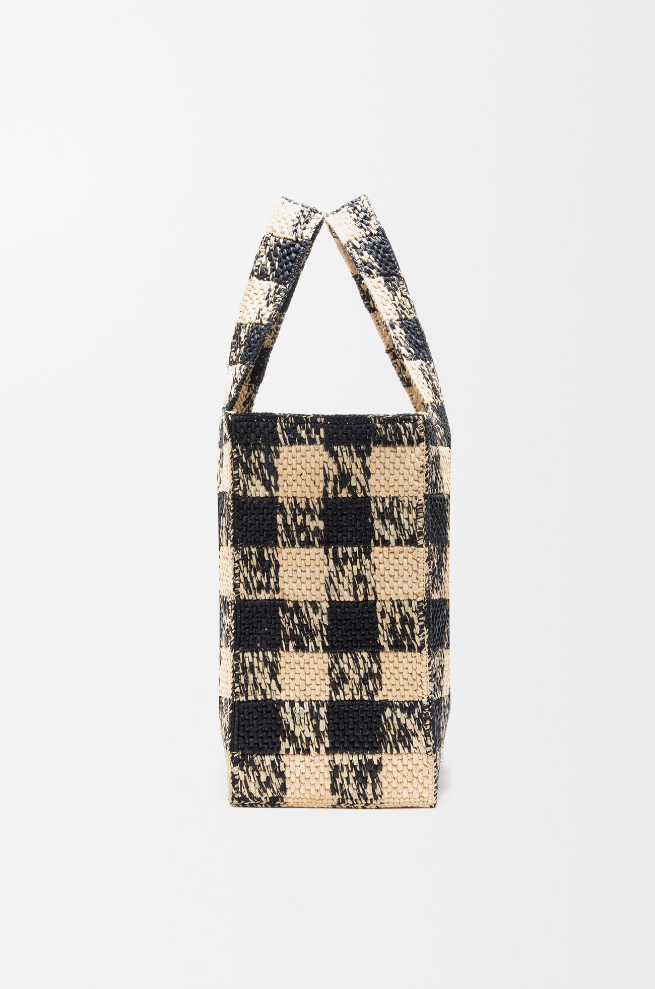 LOEWE Large LOEWE Font tote in raffia Natural/Black