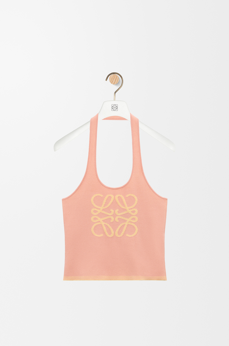LOEWE Tank top in viscose blend Pink/Yellow