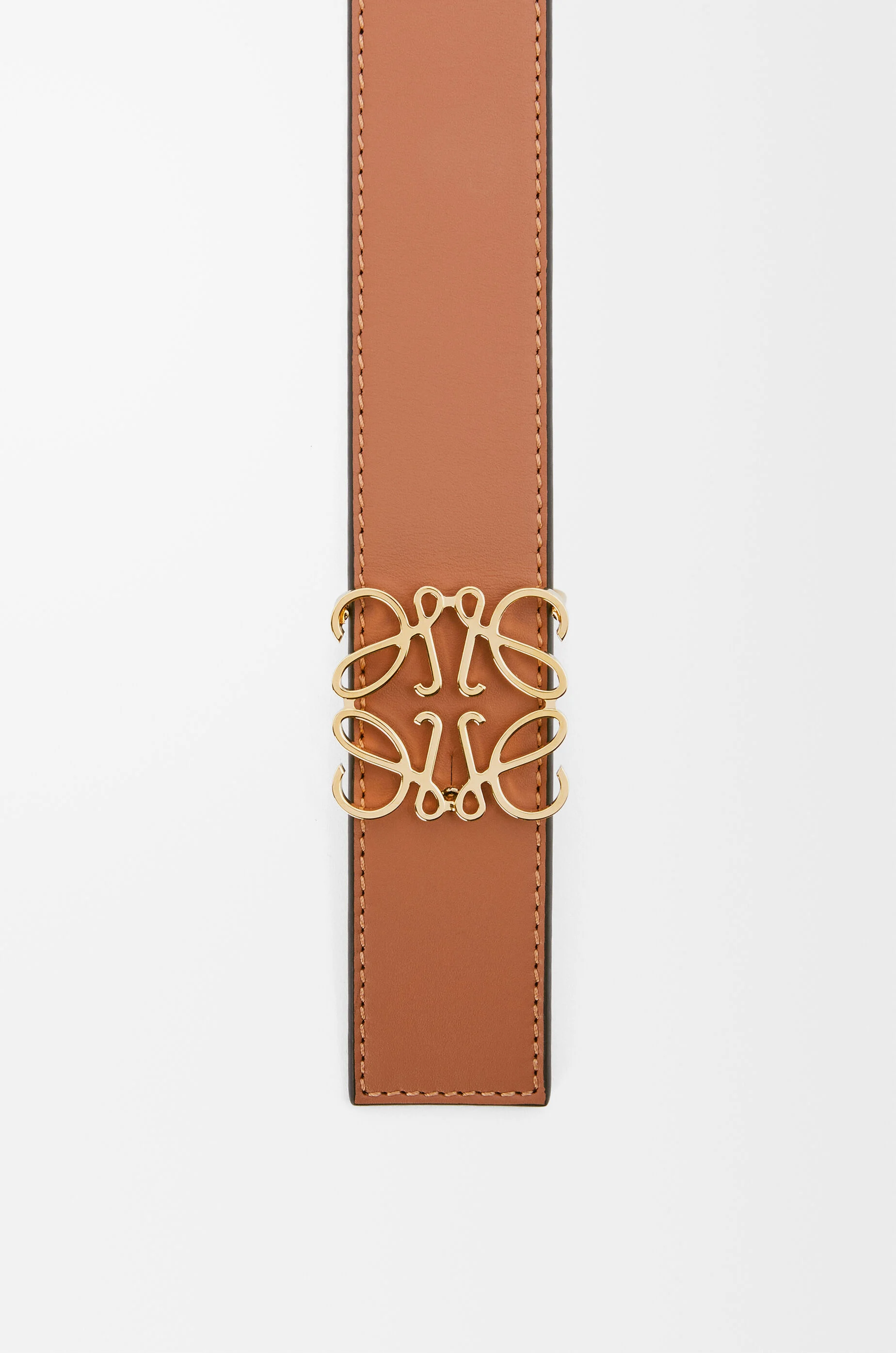 リバーシブル アナグラム ベルト（スムースカーフ） ブラウン - LOEWE