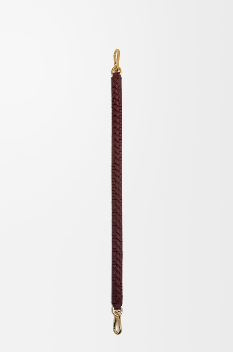 LOEWE Woven spiral strap in classic calfskin Dark Burgundy