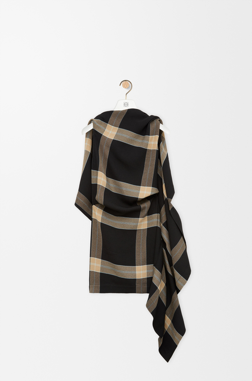 LOEWE Vestido en viscosa elástica Negro/Beige
