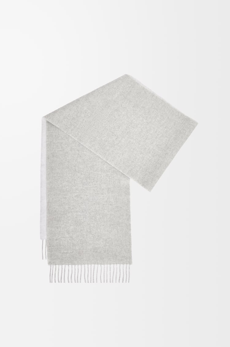 LOEWE Scarf in wool and cashmere White/Light Grey