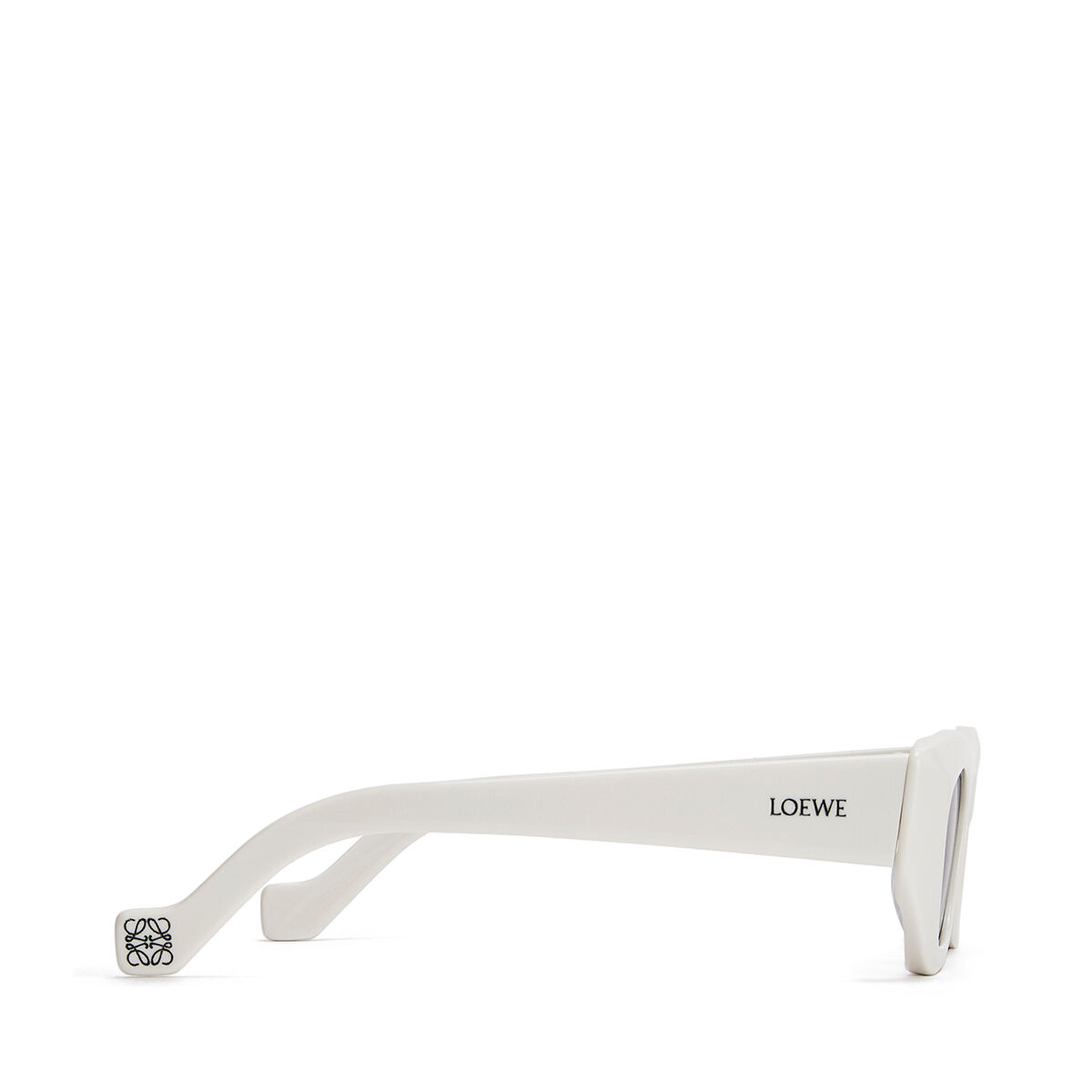 LOEWE Geometric Cateye Sunglasses White/Smoke front