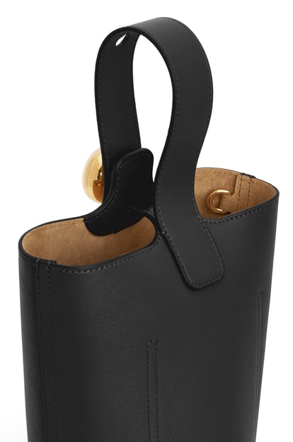 LOEWE Mini Pebble Bucket bag in mellow calfskin Black plp_rd