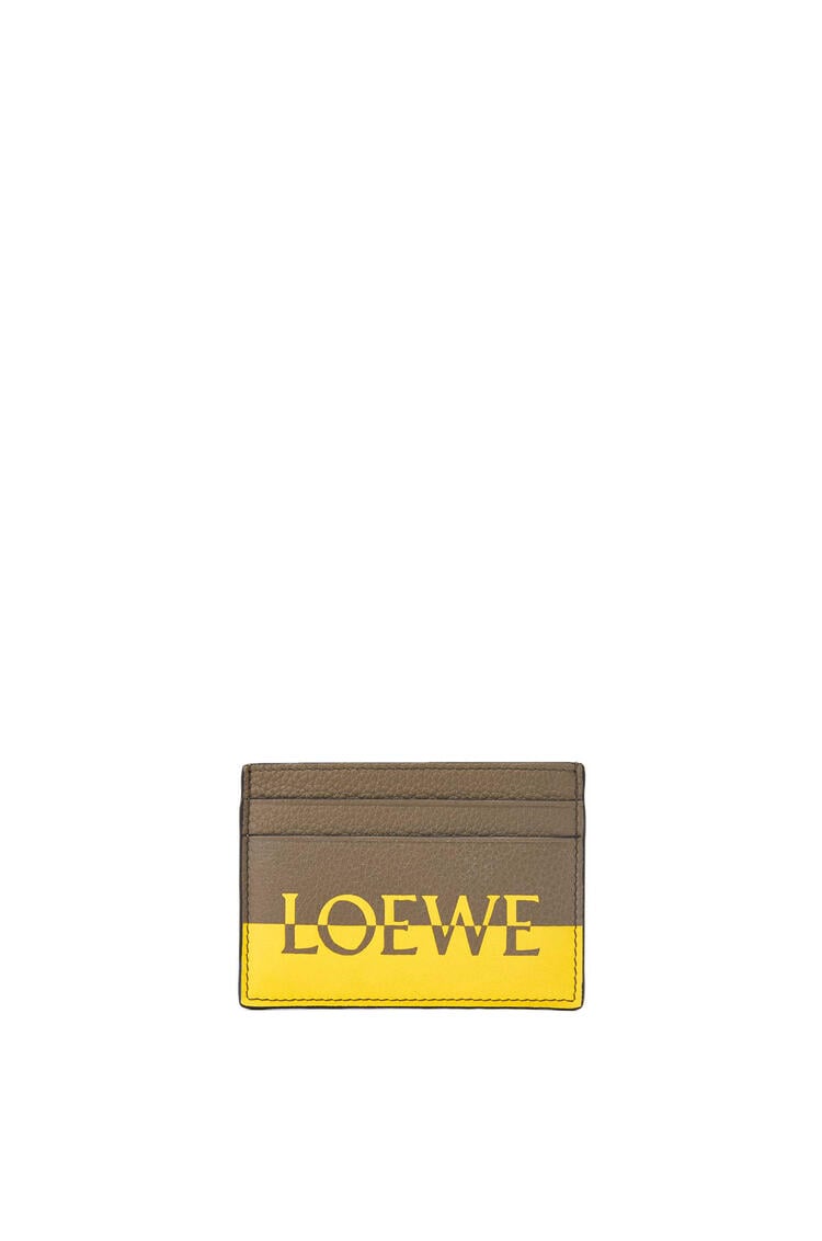 LOEWE Tarjetero liso en piel de ternera Verde Laurel/Amarillo