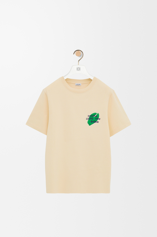 LOEWE Camiseta de corte regular en algodón Crudo
