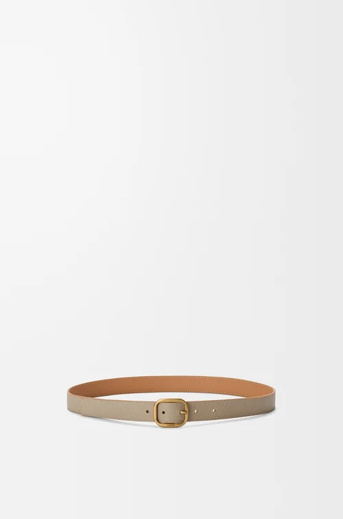 LOEWE Rounded soft belt in supple grained calfskin Clay/Gold