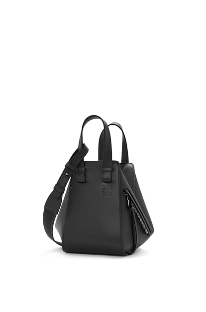 LOEWE Compact Hammock bag in satin calfskin Black