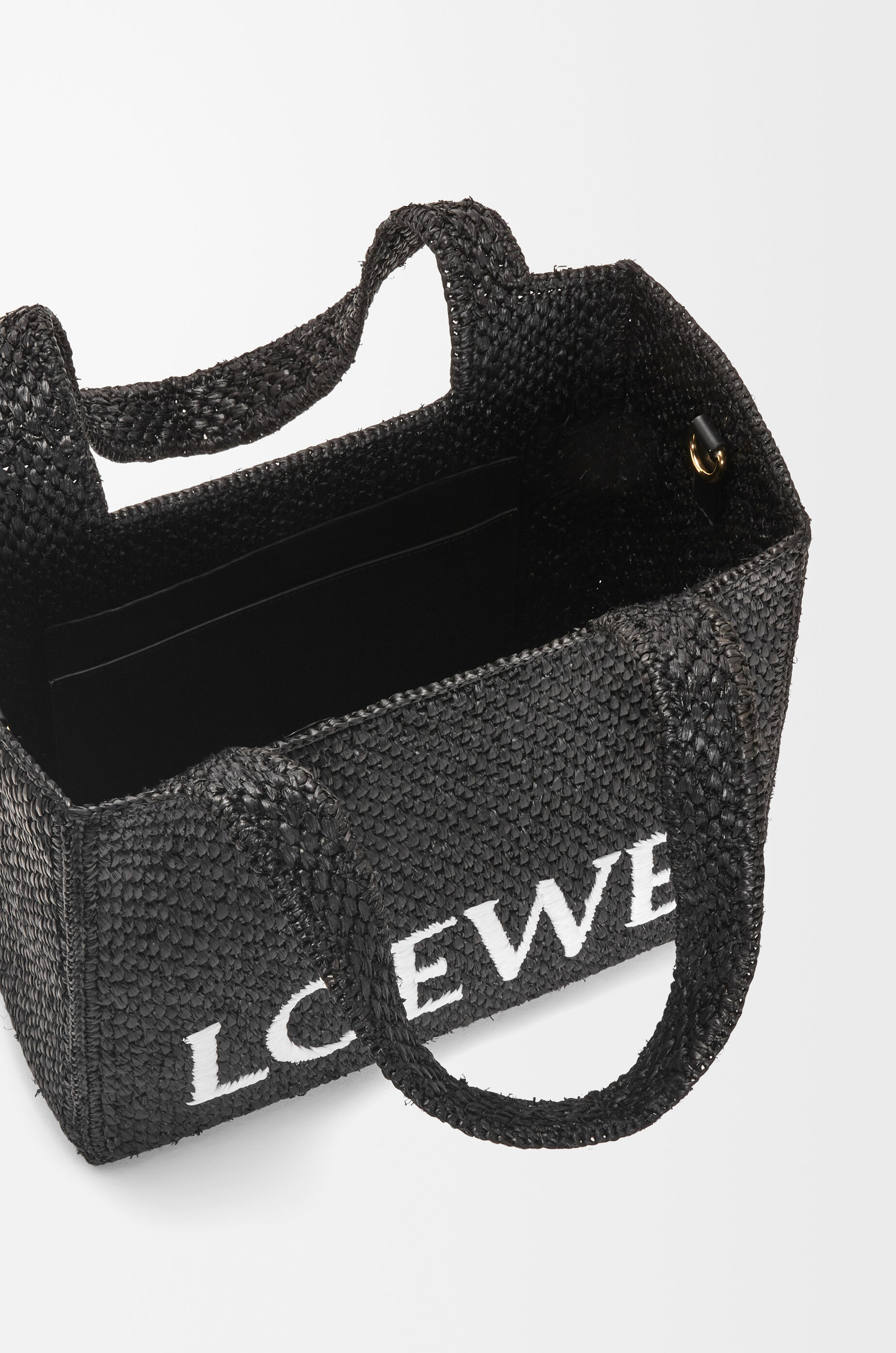 ロエベフォント トート ミディアム（ラフィア） ブラック - LOEWE