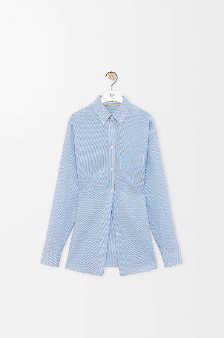 LOEWE Shirt in wool Blue/White