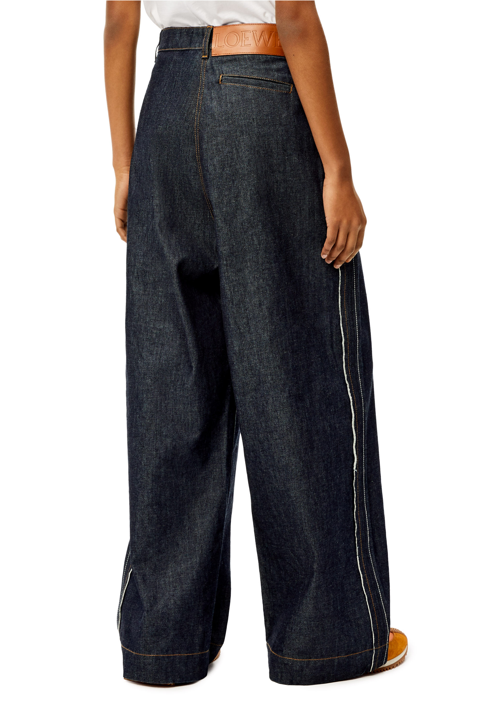 Pantalón vaquero oversize en tejido denim lavado Marino LOEWE