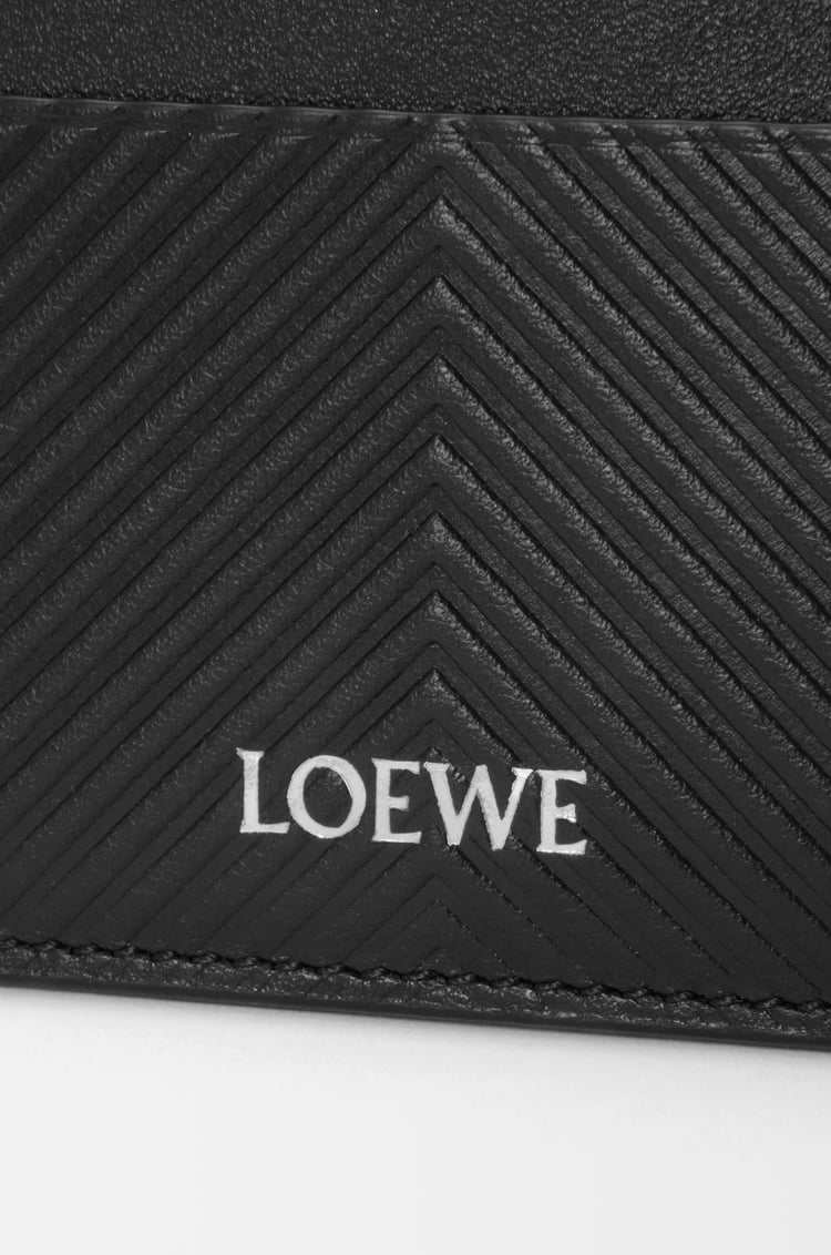 LOEWE 플레인 카드홀더 - 텍스처드 클래식 카프스킨 블랙