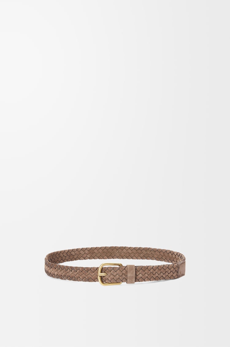 LOEWE Cinturón ancho tejido en ante de piel de ternera  Psyke/Dorado Vintage