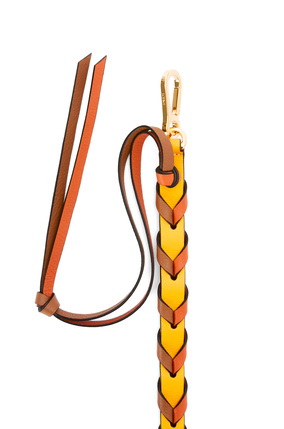 LOEWE Braided thin strap in classic calfskin Mandarin/Coral Reef plp_rd