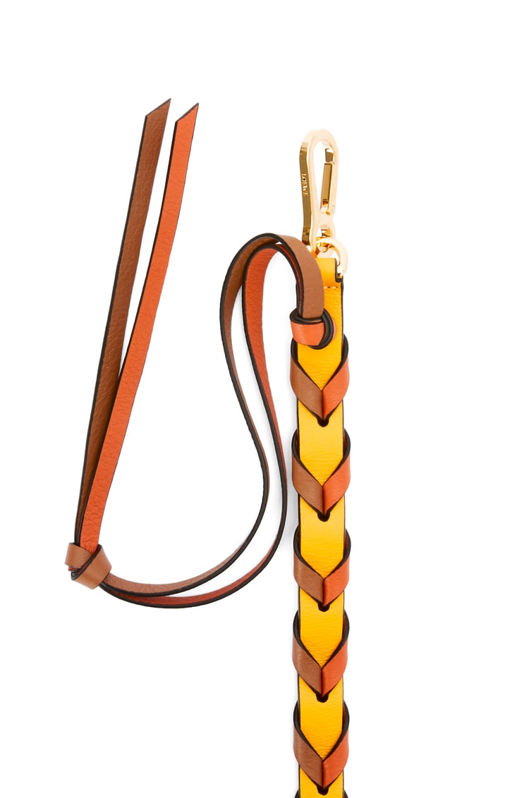 LOEWE Braided thin strap in classic calfskin 柑橘色/珊瑚礁色