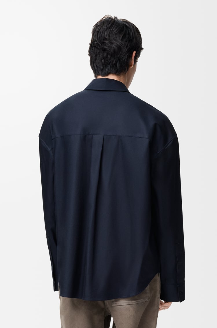 LOEWE Camisa en algodón Azul Marino Oscuro