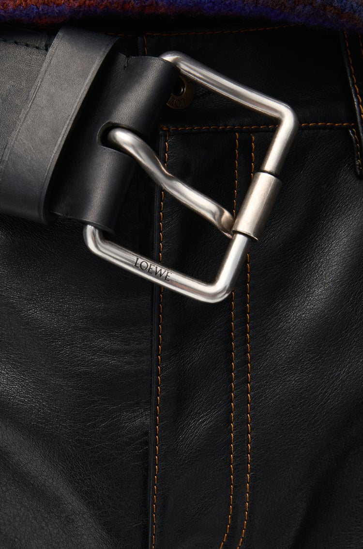 LOEWE Pantalón en piel napa de ternera Negro