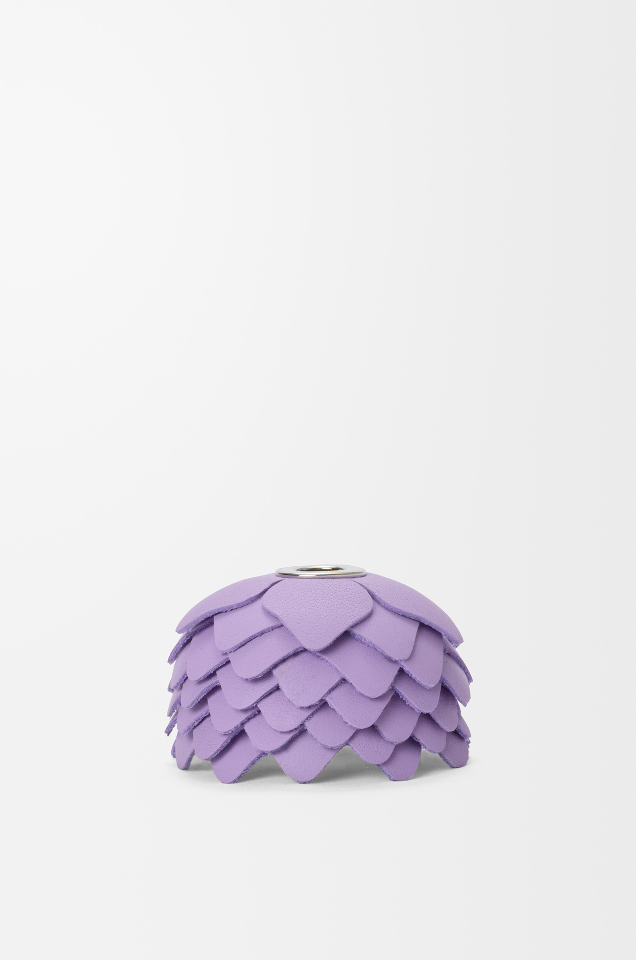 LOEWE Charm Small Flower de piel de ternera Malva