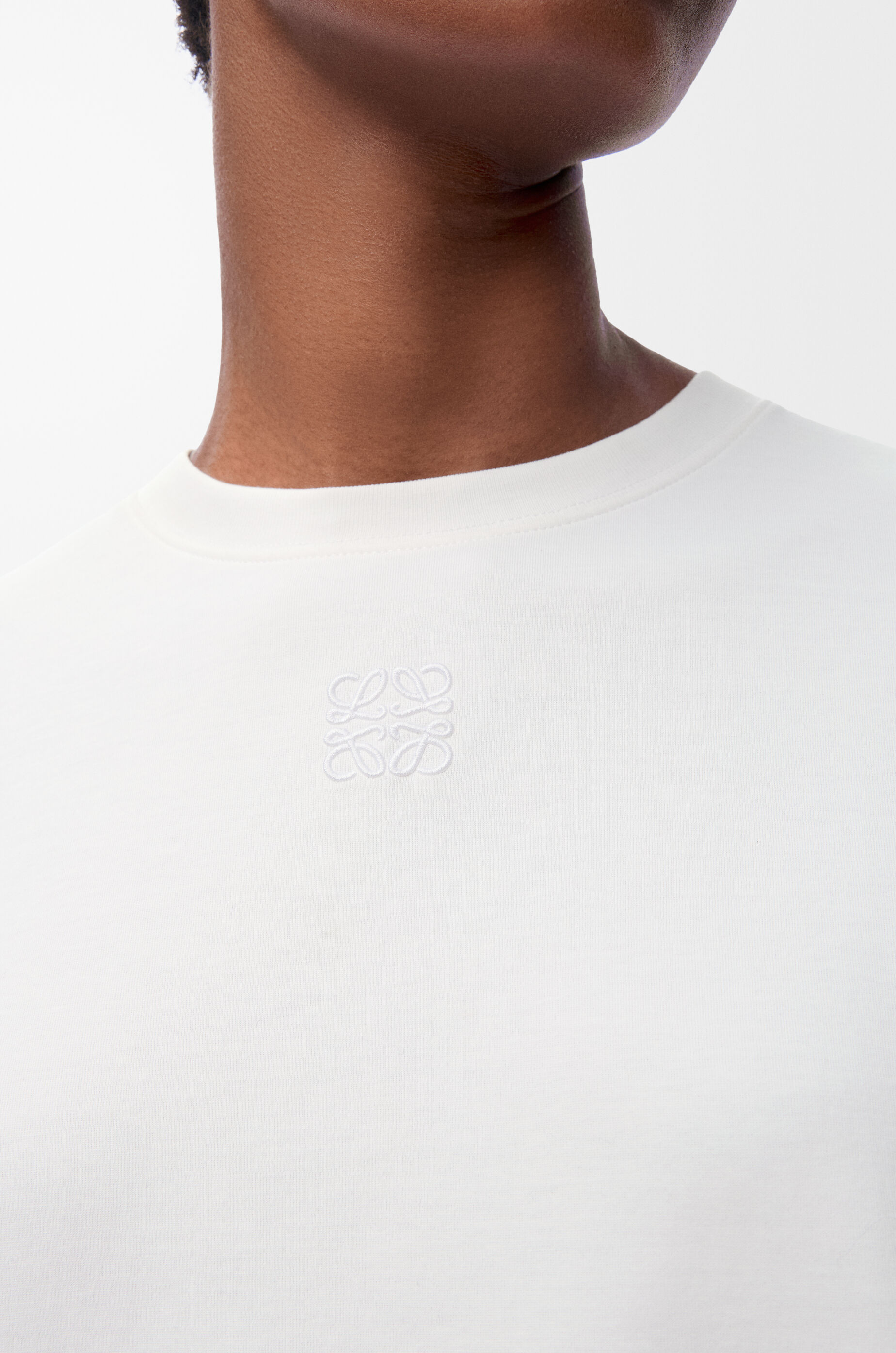 Asymmetric t-shirt in cotton blend White - LOEWE