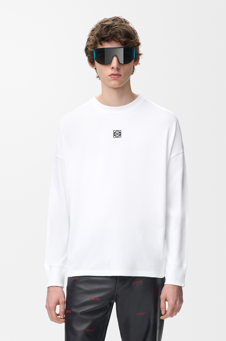 LOEWE Oversized fit long sleeve T-shirt in cotton White