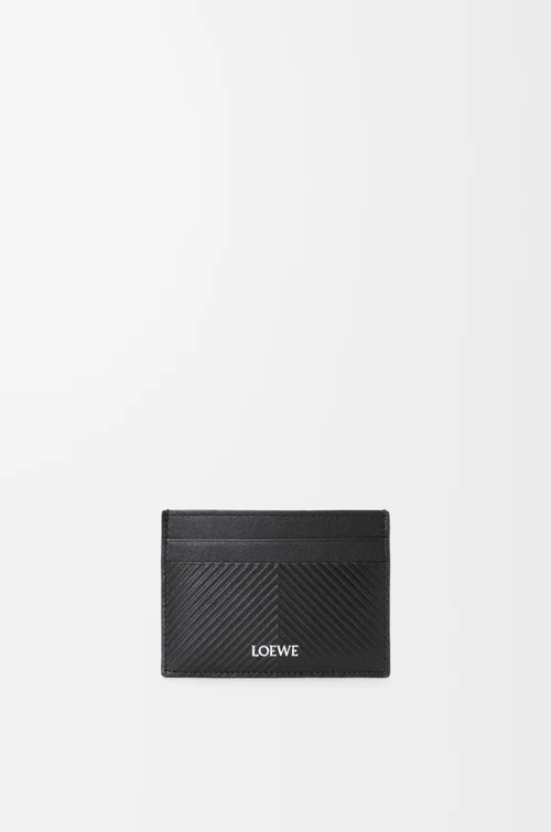 LOEWE 플레인 카드홀더 - 텍스처드 클래식 카프스킨 블랙